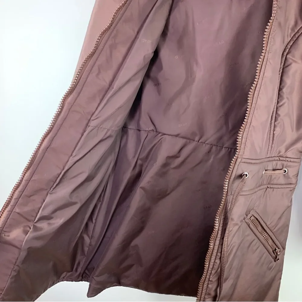 Head Vintage Brown‎ Fox Fur Trimmed Ski Jacket Sz 10